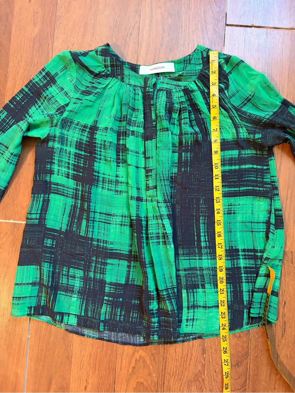 Thakoon silk abstract plaid blouse - Picture 10 of 10
